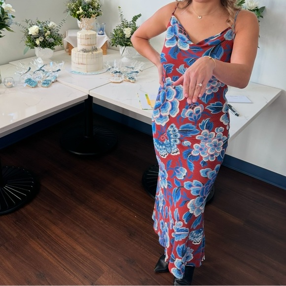 RHODE Orange Slip Dress Sleeveless Spaghetti Strap - Picture 4 of 5